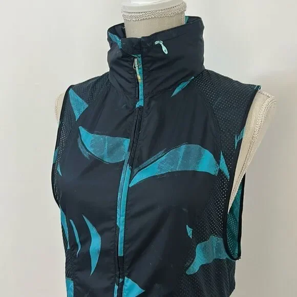 Lululemon Pack It Packable Vest Hidden Hood Blue Black Women’s Size 6 - Picture 2 of 12
